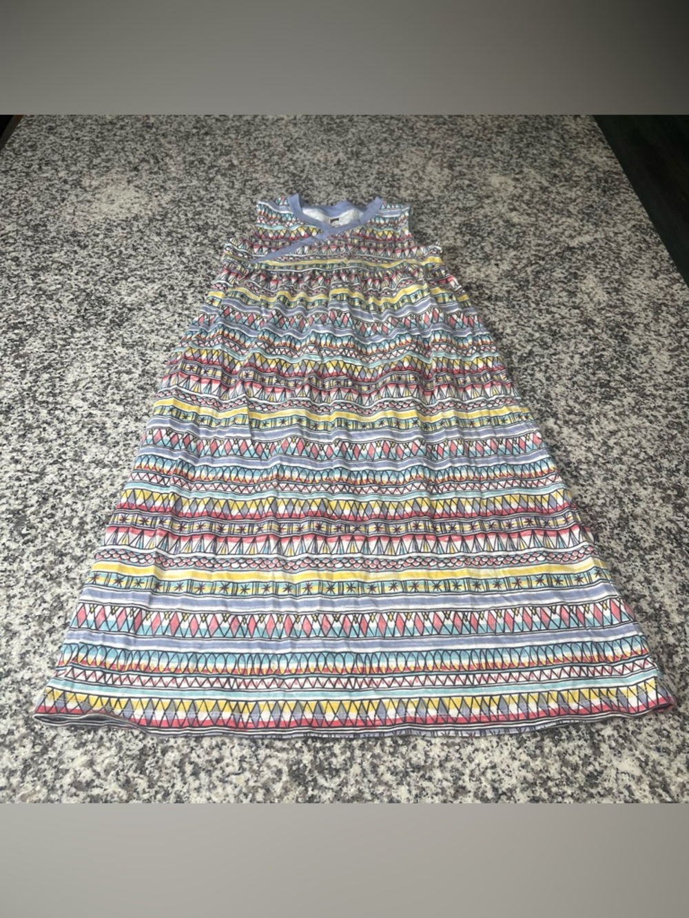 Tea collection girls 6 sleeveless maxi dress colorful tribal Aztec